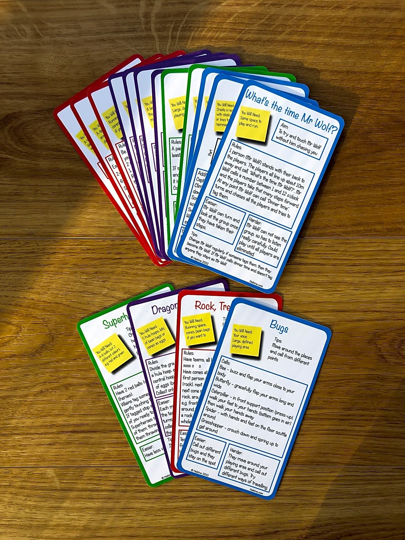 Haktive Cards spread out in sunlight